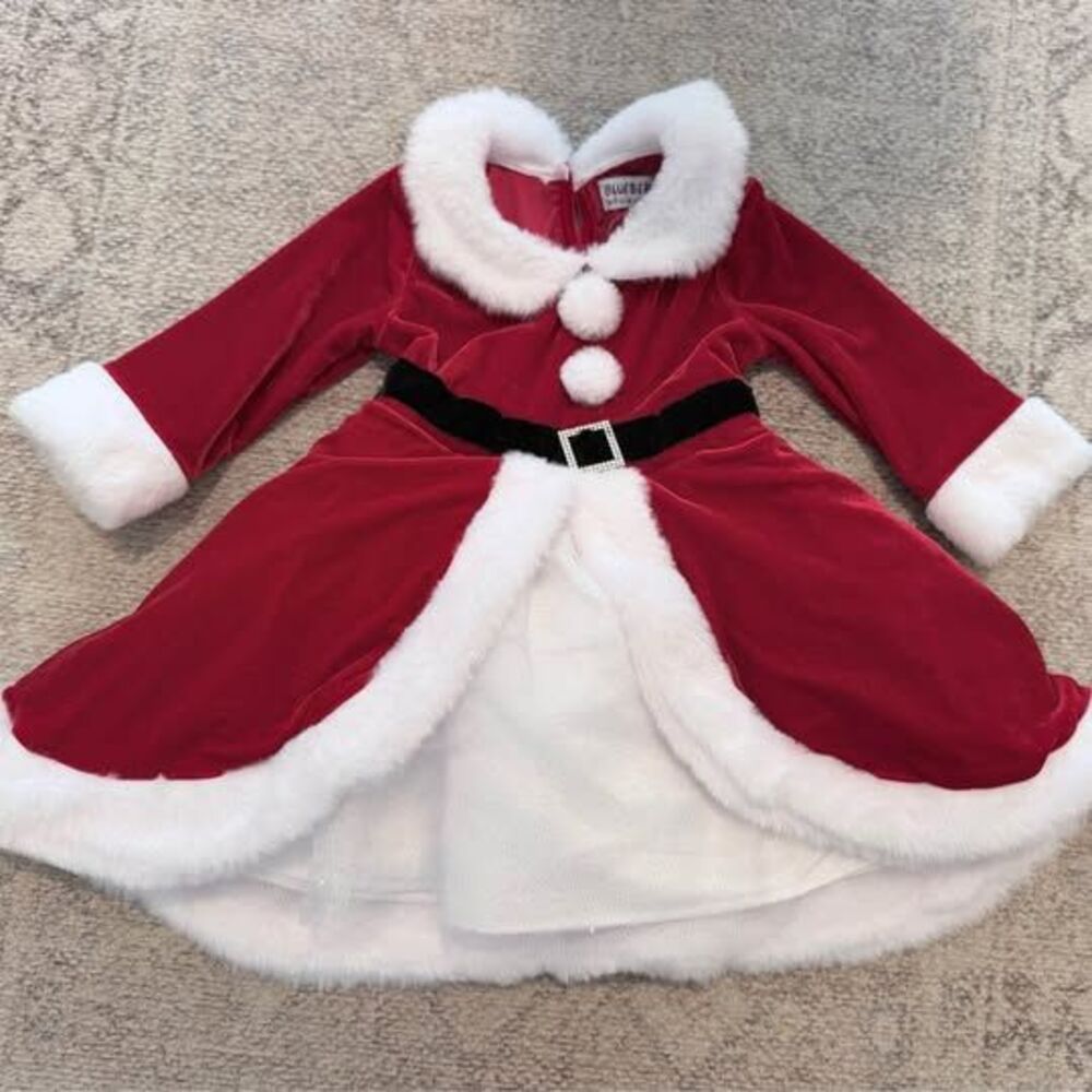 NWT Blueberi Boulevard Santa Dress Baby Girl 18M Christmas